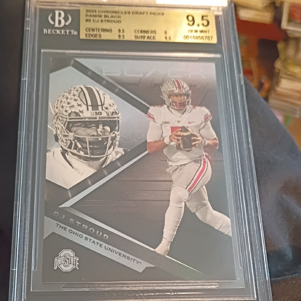 C.J. Stroud 2023 Panini Beckett Graded 9.5 Draft Picks Rookie Football Card